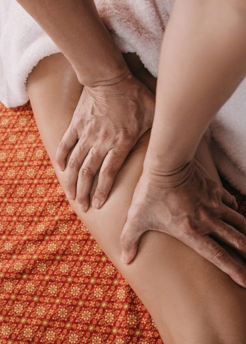 Professional leg massage at Well Being Massage – contact us for customized relaxation services.